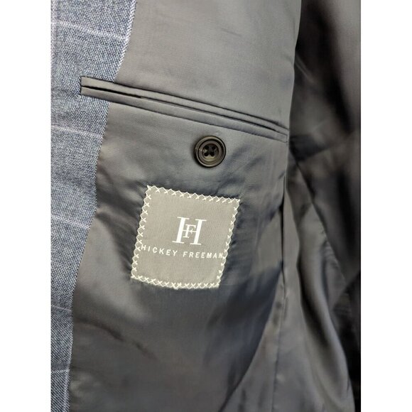 Hickey Freeman Madison Suit Jacket Union Made Vintage Windowpane - Picture 7 of 11